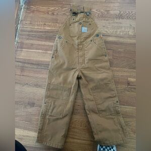 Size 5 Carhartt Quilt-Lined Insulated Canvas Overalls
